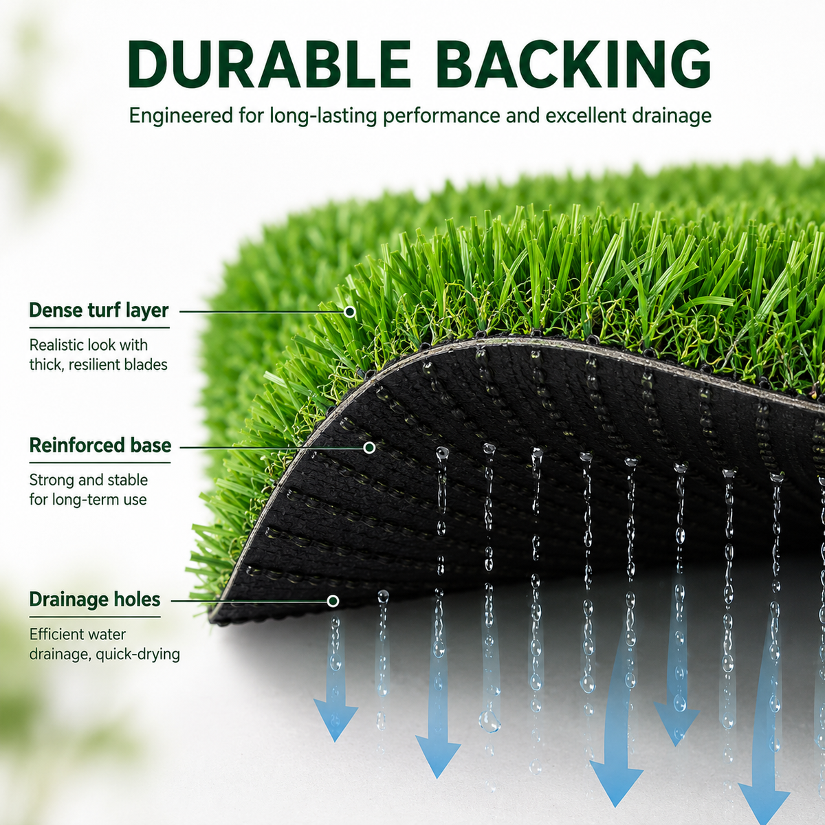 Outdoor Artificial Grass Roll - 0.7