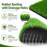 Outdoor Artificial Grass Roll - 0.7" Pile Height, 5 ft x 10 ft