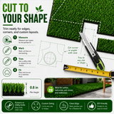 Outdoor Artificial Grass Roll - 0.7" Pile Height, 6.5 ft x 15 ft