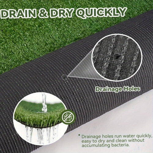 Artificial Grass roll 0.7in-Height 2colors 5ft-width 10ft-length