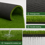 Artificial Grass roll 0.7in-Height 2colors 7ft-width 16ft-length