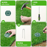 Artificial Grass roll 0.7in-Height 2colors 5ft-width 10ft-length