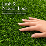 Outdoor Artificial Grass Roll - 0.7" Pile Height, 6 ft x 15 ft, Non-Adhesive Backing