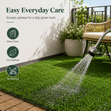 Outdoor Artificial Grass Roll - 0.7" Pile Height, 6.5 ft x 15 ft, Non-Adhesive Backing
