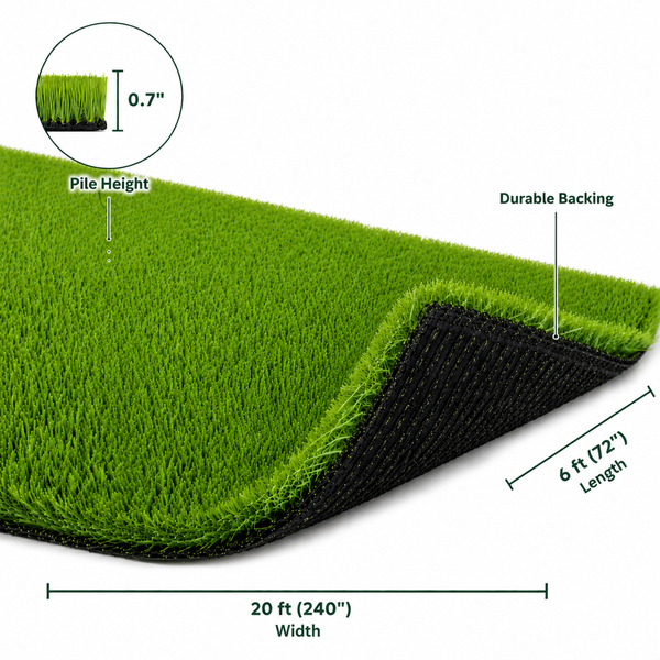 Outdoor Artificial Grass Roll - 0.7