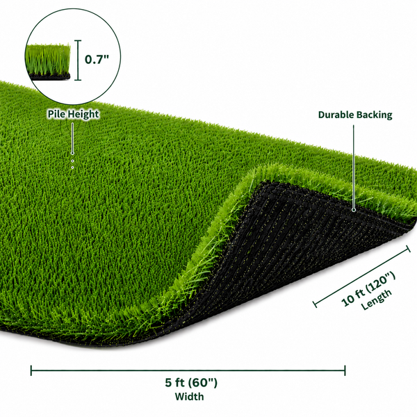 Outdoor Artificial Grass Roll - 0.7