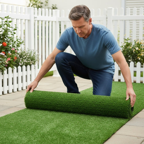 Artificial Grass roll 0.7in-Height 2colors 6ft-width 30ft-length